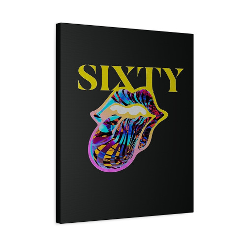 The Rolling Stones Sixty Years Cyberdelic Tongue Canvas Print Poster The Rolling Stones Sixty Years Cyberdelic Tongue Canvas Print Poster