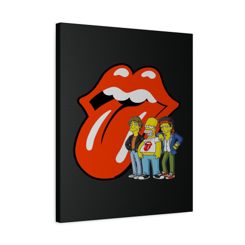 The Simpsons The Rolling Stones The Simpsons Crew Canvas Print Poster