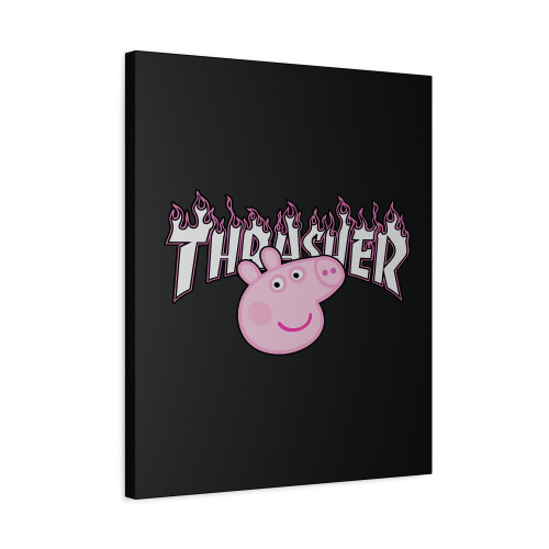 Thrasher Peppa Pig Funny Canvas Print Poster Thrasher Peppa Pig Funny Canvas Print Poster
