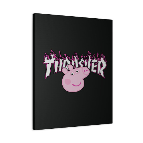 Thrasher Peppa Pig Funny Vectorized Canvas Print Poster Thrasher Peppa Pig Funny Vectorized Canvas Print Poster