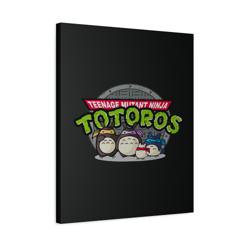 Turtle Neighbors Teenage Mutant Ninja Totoros Canvas Print Poster
