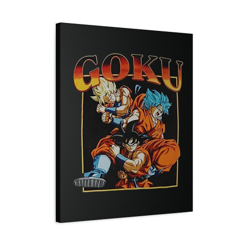 Vtg Dragon Ball Z Saiyan Goku Collage Canvas Print Poster