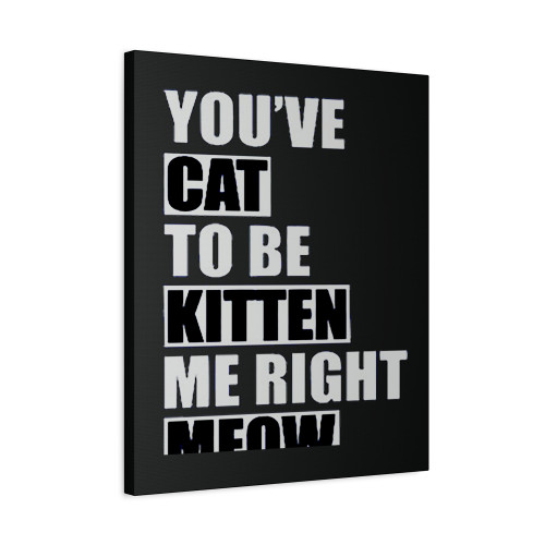 You Have Cat To Be Kitten Me Right Meow Canvas Print Poster