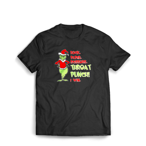 Christmas Xmas The Grinch Rock Paper Scissors Men's T-Shirt