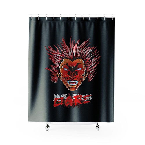 Portrait Yuri Hanma Baki The Grappler Shower Curtains Portrait Yuri Hanma Baki The Grappler Shower Curtains