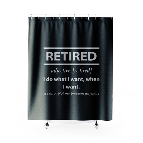 Retirement Shirt For Retired Friend Shower Curtains