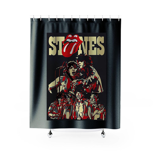 Retro The Rolling Stones Design Shower Curtains