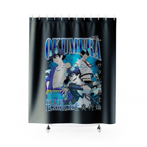 Rin Okumura Son Of Satan Blue Exorcist Shower Curtains