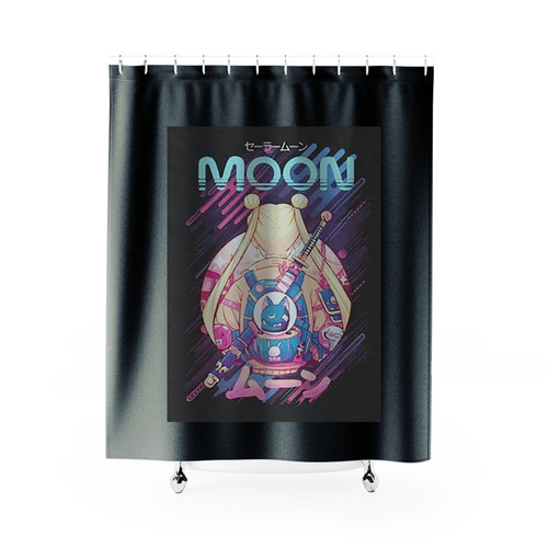 Sailor Moon Cyberpunk Shower Curtains