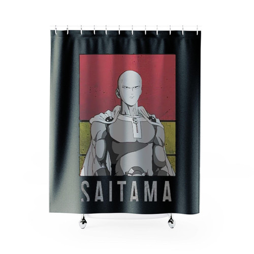 Saitama One Punch Man Anime Vintage Shower Curtains
