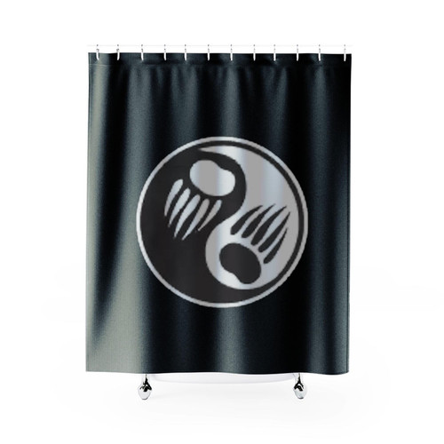 Bear Ying Yang Shower Curtains