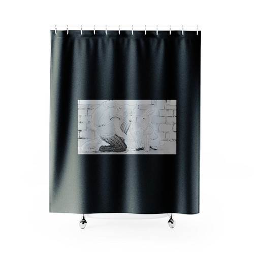 Beastars Legoshi And Haru Logo Shower Curtains