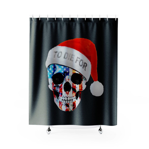 Skull United State Skull Santa Clause To Die For Shower Curtains