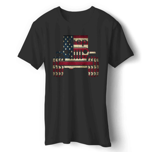 Jeep Us Flag Logo King Off Road Dirt Track Racing Man's T-Shirt