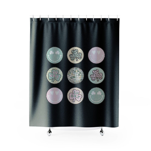St Paddy Is Decorations St Patrick Is Day Heart Shower Curtains