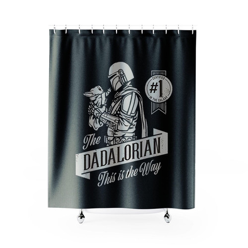 Star Wars The Mandalorian And Grogu Dadalorian Shower Curtains Star Wars The Mandalorian And Grogu Dadalorian Shower Curtains