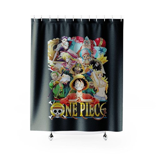 Straw Hat Crew Anime One Piece Shower Curtains