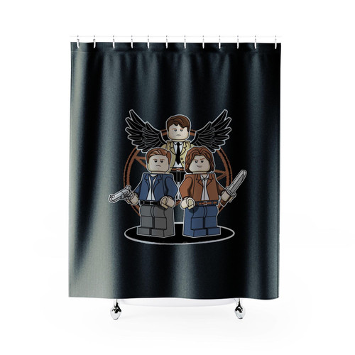Supernatural Lego Sam Dean Winchester Shower Curtains