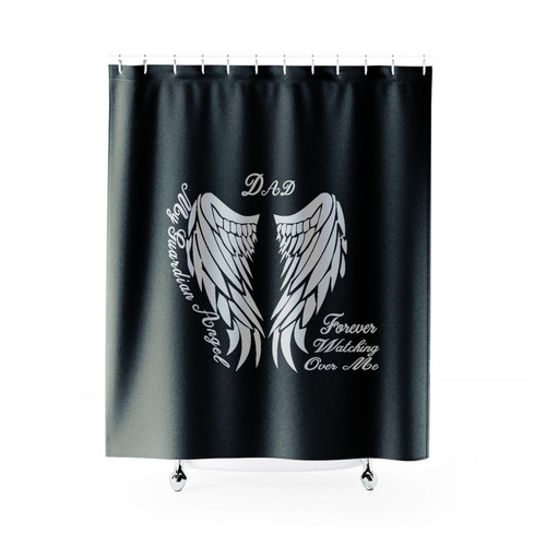 Bereavement My Guardian Angel Dad Forever Watching Over Me Shower Curtains