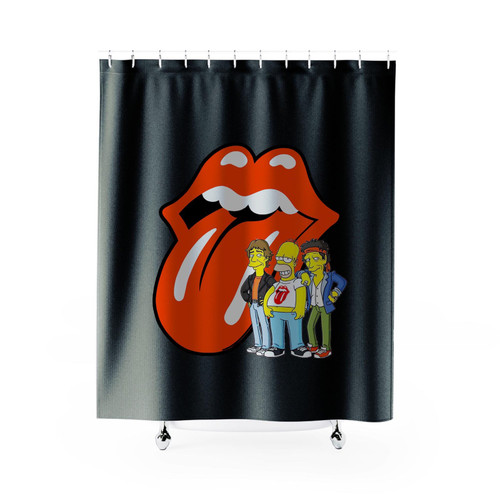 The Rolling Stones The Simpsons Crew Shower Curtains