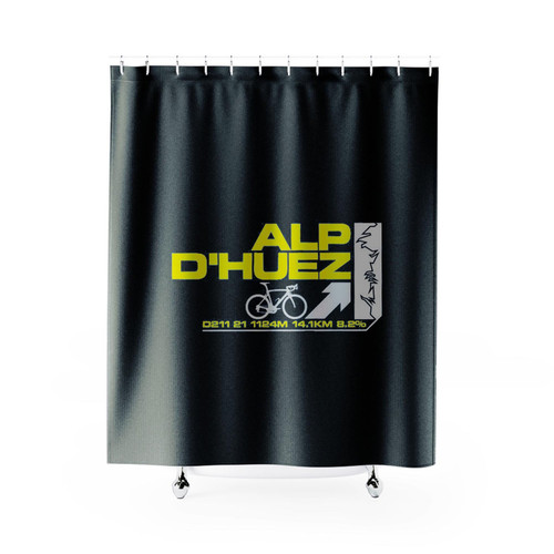 Tour De France Alp Dhuez Cycling Shower Curtains