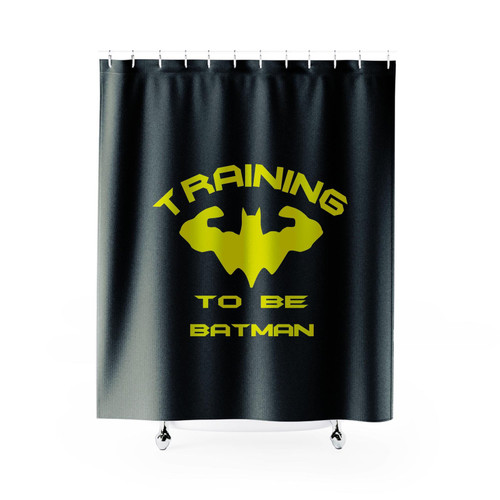 Training To Be Batman Muscle Shower Curtains