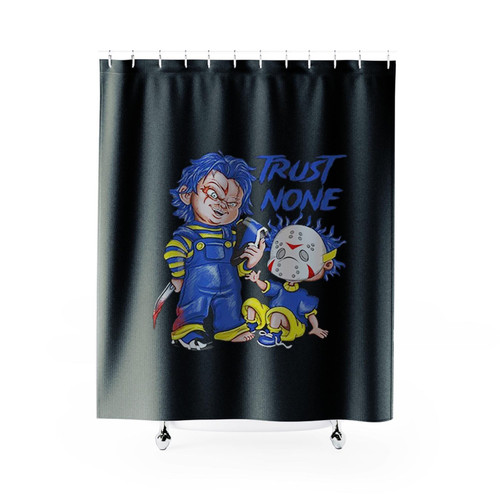 Trust No One Horror Shower Curtains