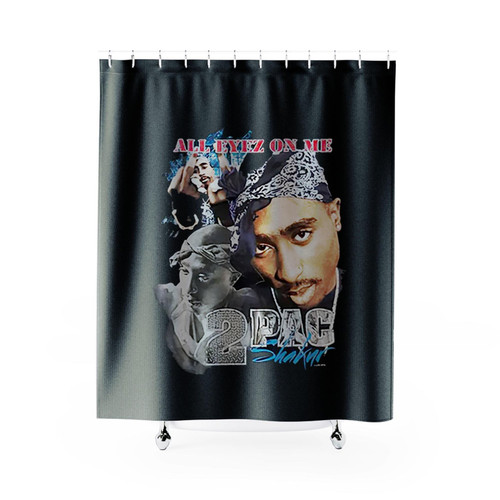 Tupac Shakur 2Pac All Eyez On Me Rap Death Row Vintage Shower Curtains