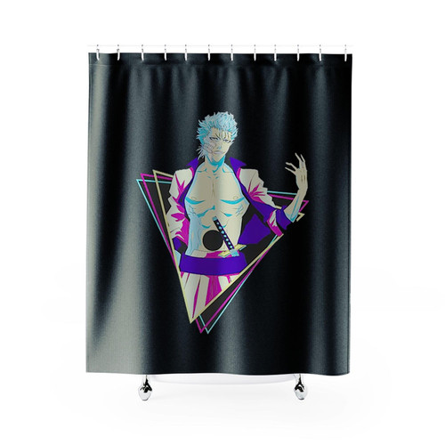 Unisex Grimmjow Retro Bleach Anime Shower Curtains