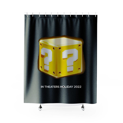 Untitled Box Question Mark Super Mario And Luigi Bros Movie Shower Curtains