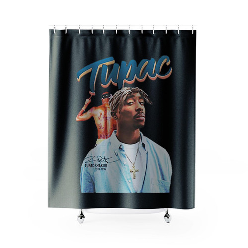Vintage 90S Retro 2Pac Shower Curtains