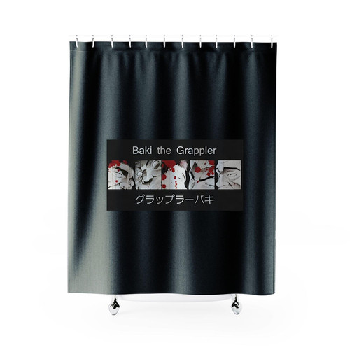 Vintage Baki Grappler Baki Hanma Anime Bakii The Grrappler Shower Curtains