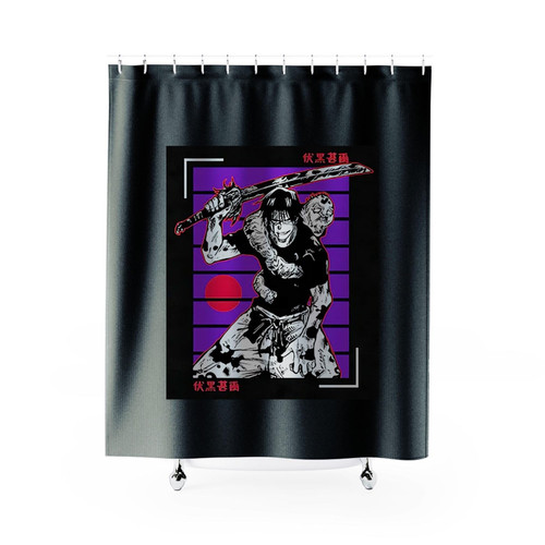 Vintage Toji Fushiguro Jujutsu Kaisen Shower Curtains