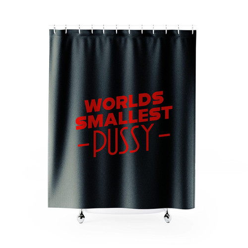 Worlds Smallest Pussy Shower Curtains