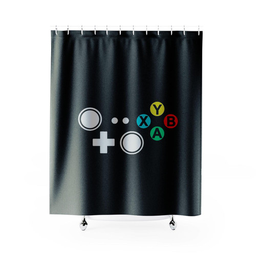 Xbox Controller Joypad Buttons Shower Curtains