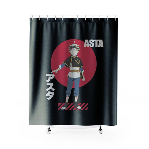 Black Clover Asta Anime Love You Shower Curtains