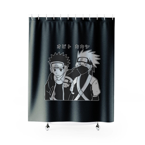 Young Obito And Kakashi Shower Curtains