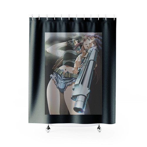 Black Lagoon Revy Love You Shower Curtains