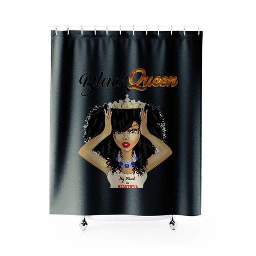Black Queen Shower Curtains