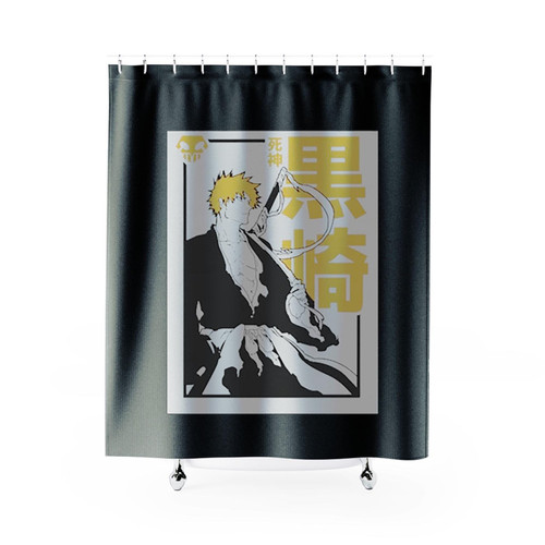 Bleach Ichigo Kurosaki Logo Art Shower Curtains