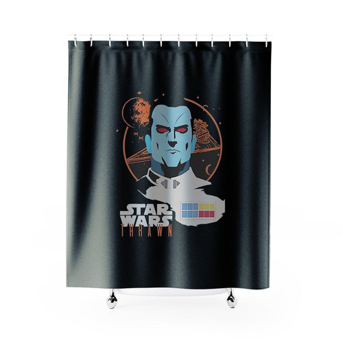 Admiral Thrawn Head Shot Graphic Shower Curtains