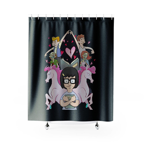Bob Burger Funny Time For The Charm Bomb To Explode Belcher Shower Curtains