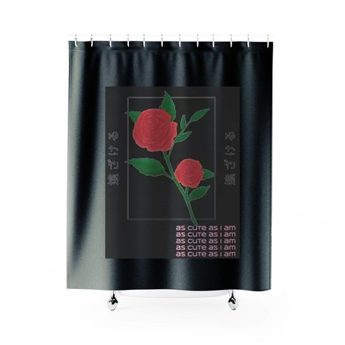 Aesthetic Rose As Cute As I Am Shower Curtains