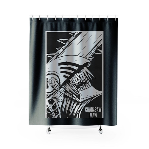 Chainsaw Devil Chainsaw Man Shower Curtains