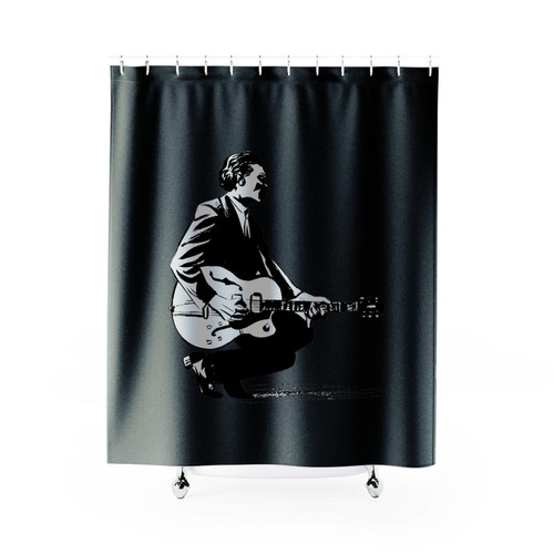 Chuck Berry Black Shower Curtains