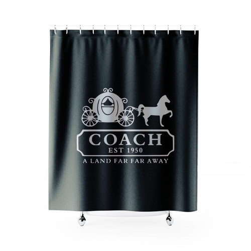 Coach Cinderella Est 1950 A Land Far Far Away Shower Curtains