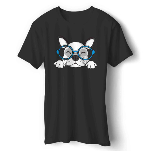 French Bulldog With Glasses Art Man's T-Shirt