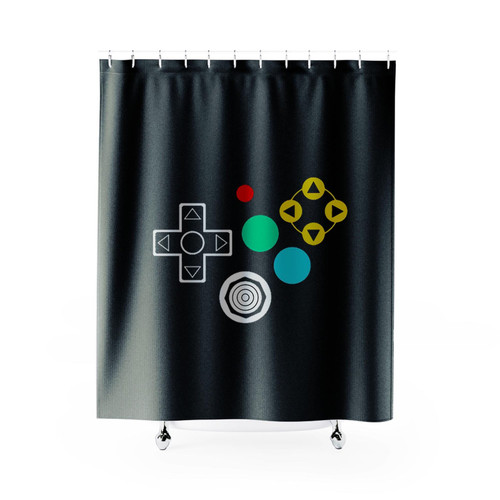 Controller Joypad Buttons Shower Curtains