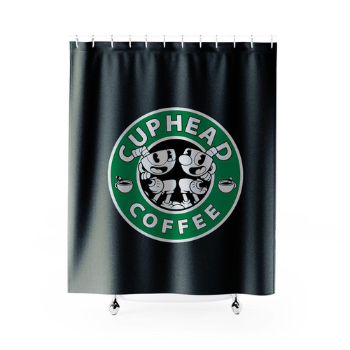 Cuphead Mugman Coffee Shower Curtains