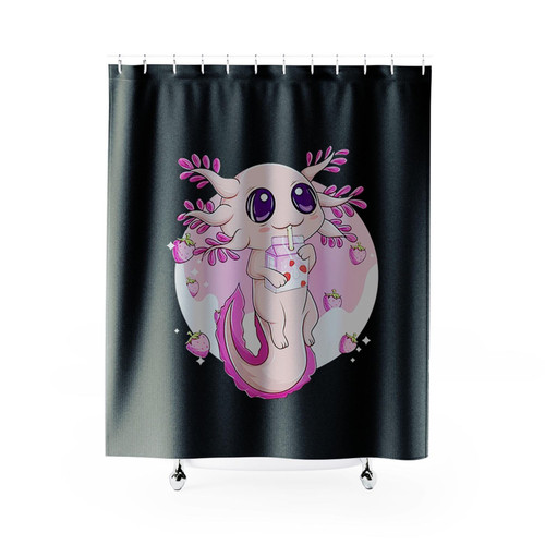 Cute Kawaii Axolotl Shower Curtains